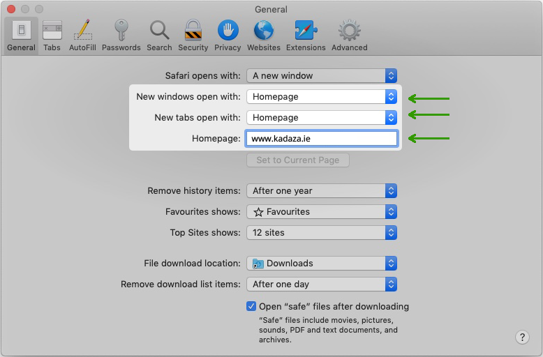 Safari instructions step 2